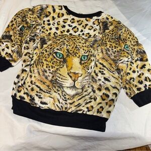 NWOT vintage 90’s cheetah print sweatshirt size Small/Medium